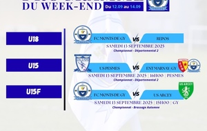 Programme du week-end S37
