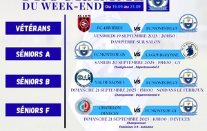 Programme du week-end S38
