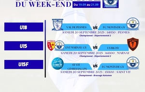 Programme du week-end S38