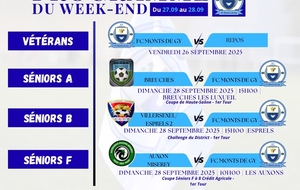 Programme du week-end S39
