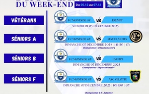Programme du week-end S49