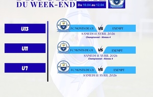 Programme du week-end S15