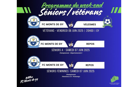 Programme du week-end S23