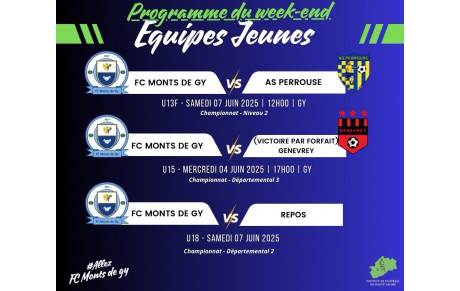 Programme du week-end S23
