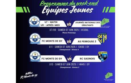 Programme du week-end S23