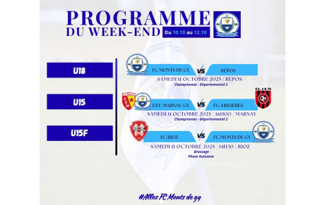 Programme du week-end S41
