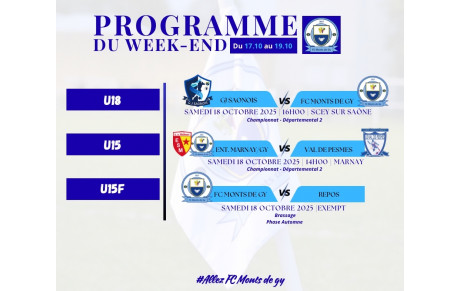 Programme du week-end S42