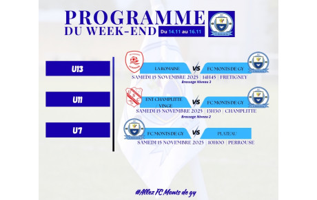 Programme du week-end S46