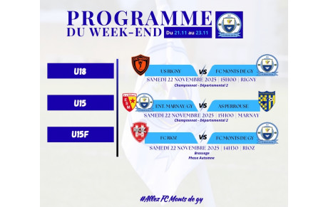 Programme du week-end S47