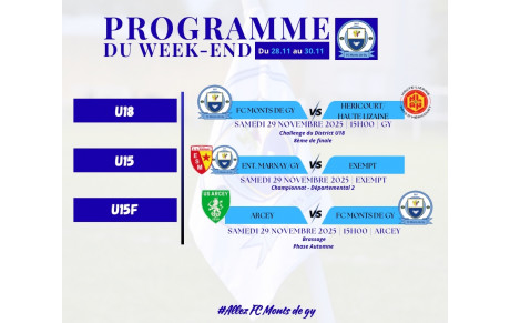 Programme du week-end S48