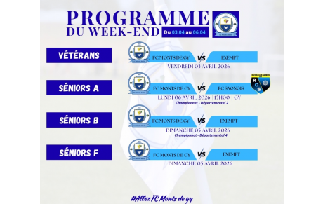 Programme du week-end S14