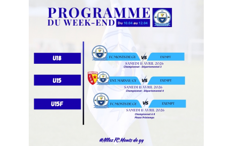Programme du week-end S15