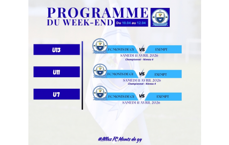 Programme du week-end S15