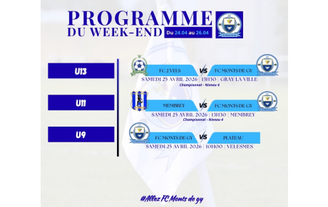 Programme du week-end S17