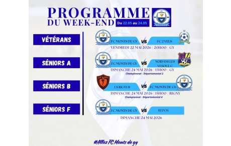 Programme du week-end S21