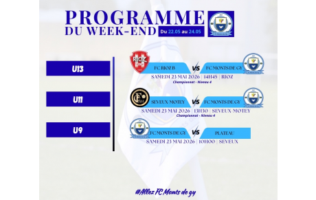 Programme du week-end S21