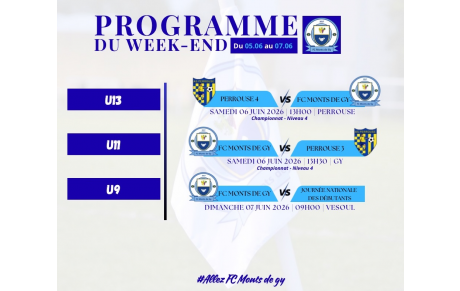 Programme du week-end S23