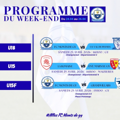 Programme du week-end S17