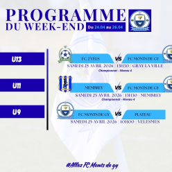 Programme du week-end S17