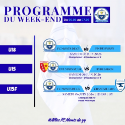 Programme du week-end S23