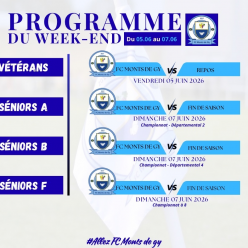 Programme du week-end S23